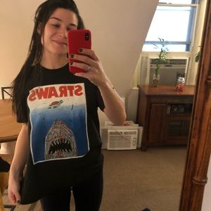 STRAWS Jaws Poster Graphic Tee
